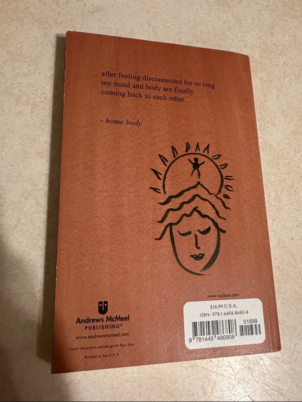 Home Body by rupi kaur - Rust Brown Paperback - Picture 2 of 6